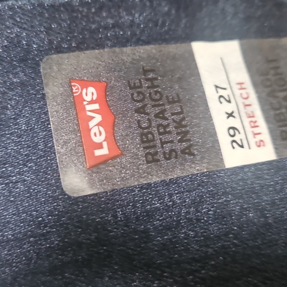 Levi's Distressed Blue Jeans Ribcage straight ankle 29×27 - Picture 4 of 5